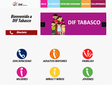 Tablet Screenshot of dif.tabasco.gob.mx